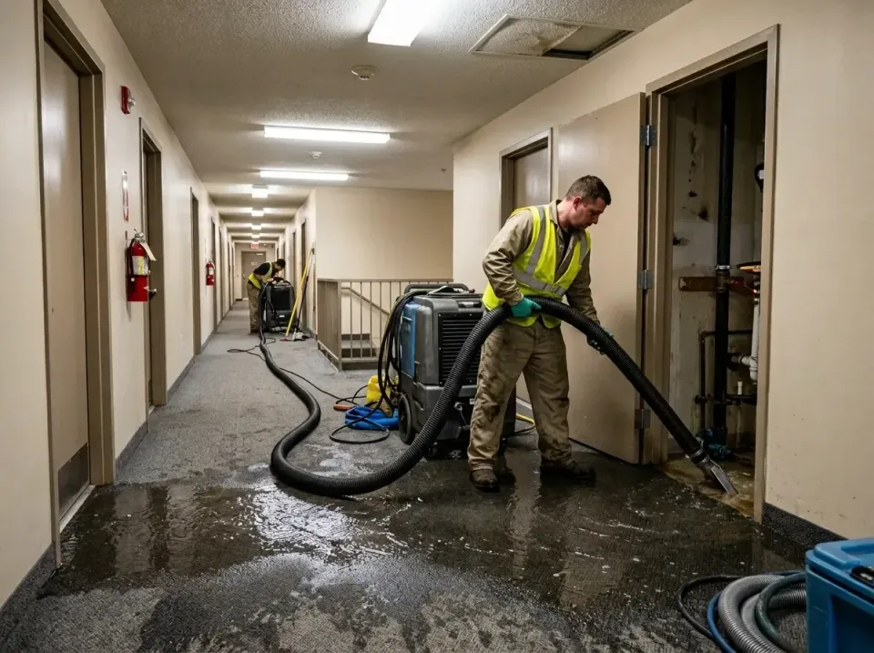 multi-unit-apartment-hallway-f-005 — frequently asked questions, Emergency Burst Pipe Water Extraction & Removal in Heyworth…